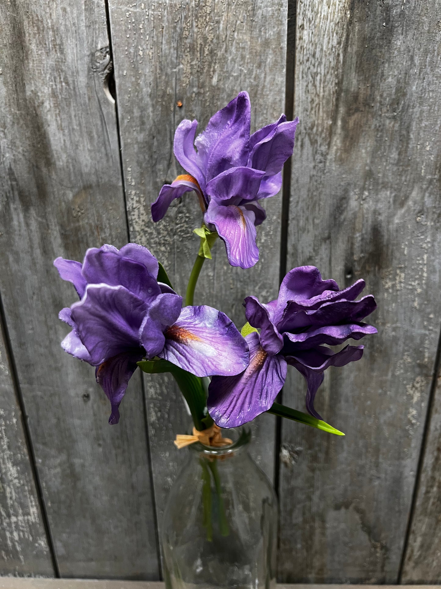 Iris Bouquet, 14.5", BLUE or PURPLE