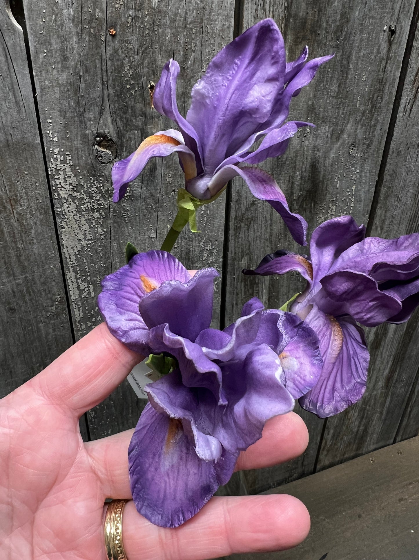 Iris Bouquet, 14.5", BLUE or PURPLE