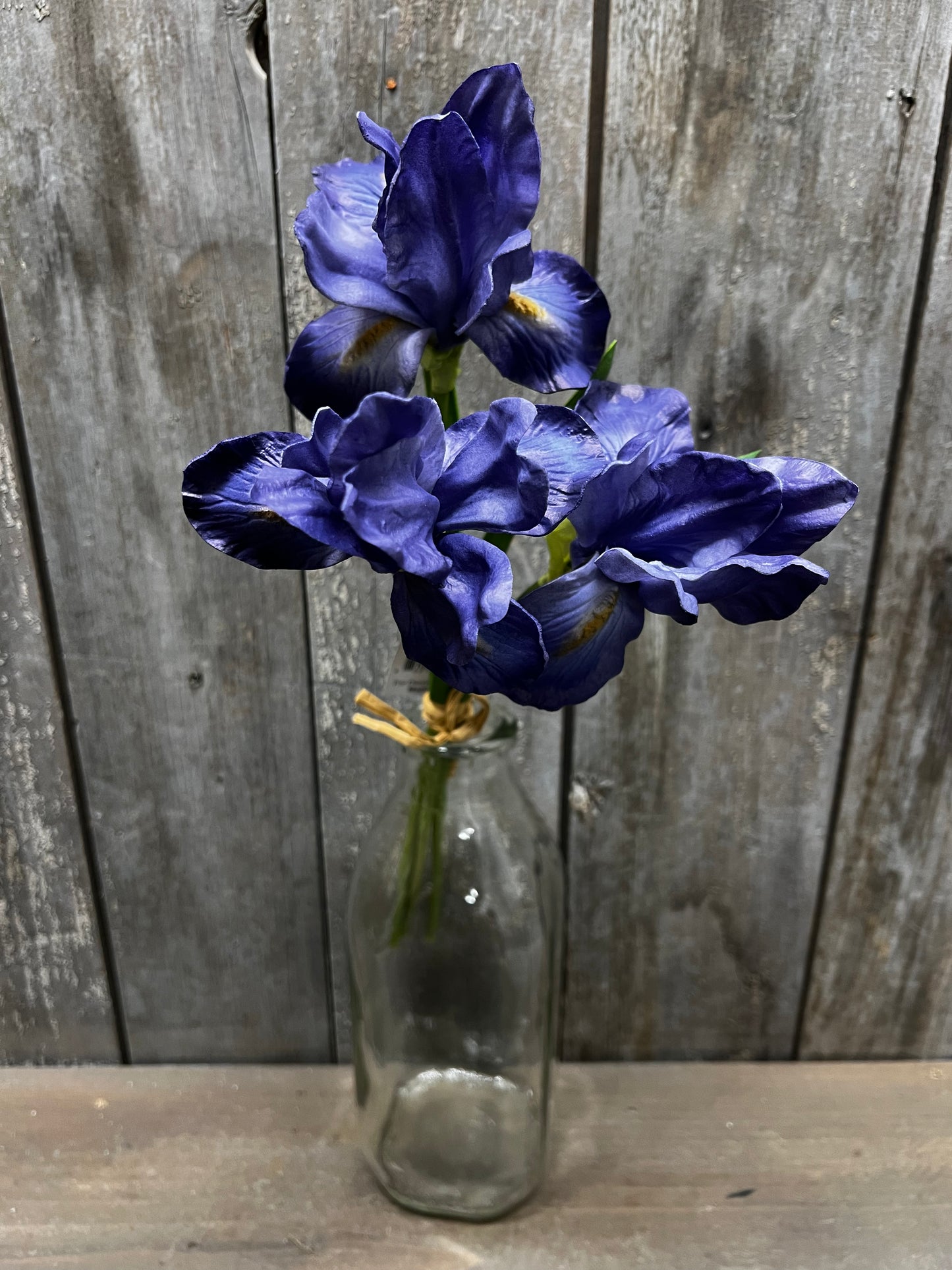 Iris Bouquet, 14.5", BLUE or PURPLE