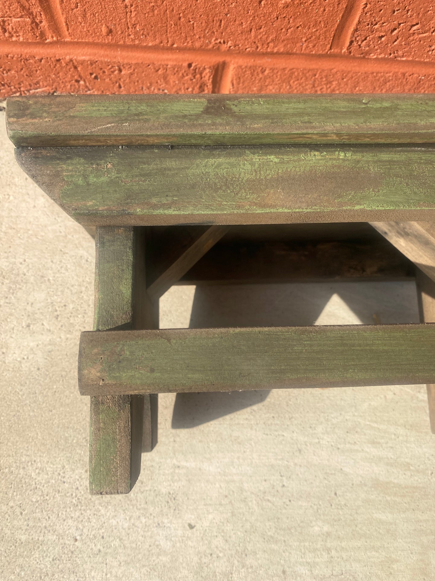 Wooden Bench, Small, TAVERN GREEN