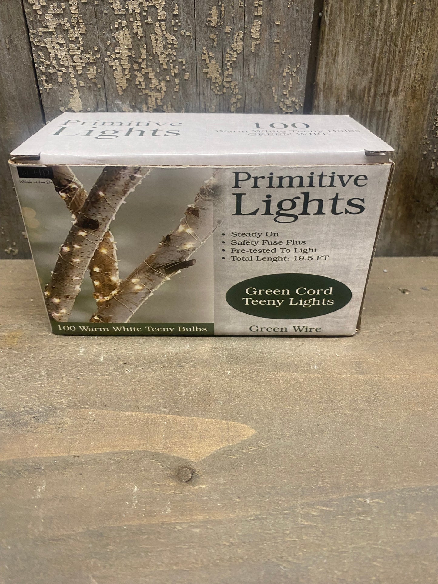 Teeny Bulbs, Green Wire, 100 Count, WARM WHITE