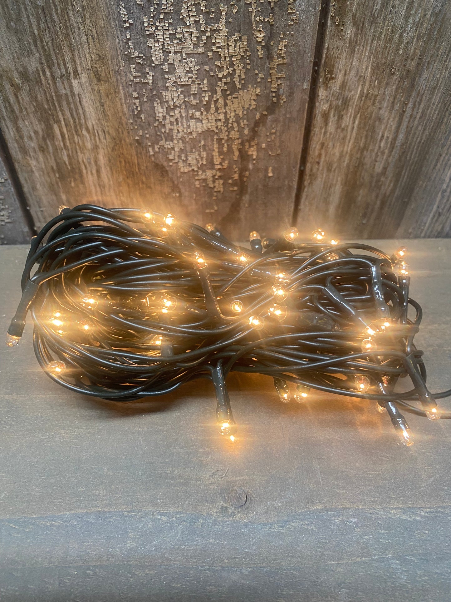 Teeny Bulbs, Green Wire, 100 Count, WARM WHITE