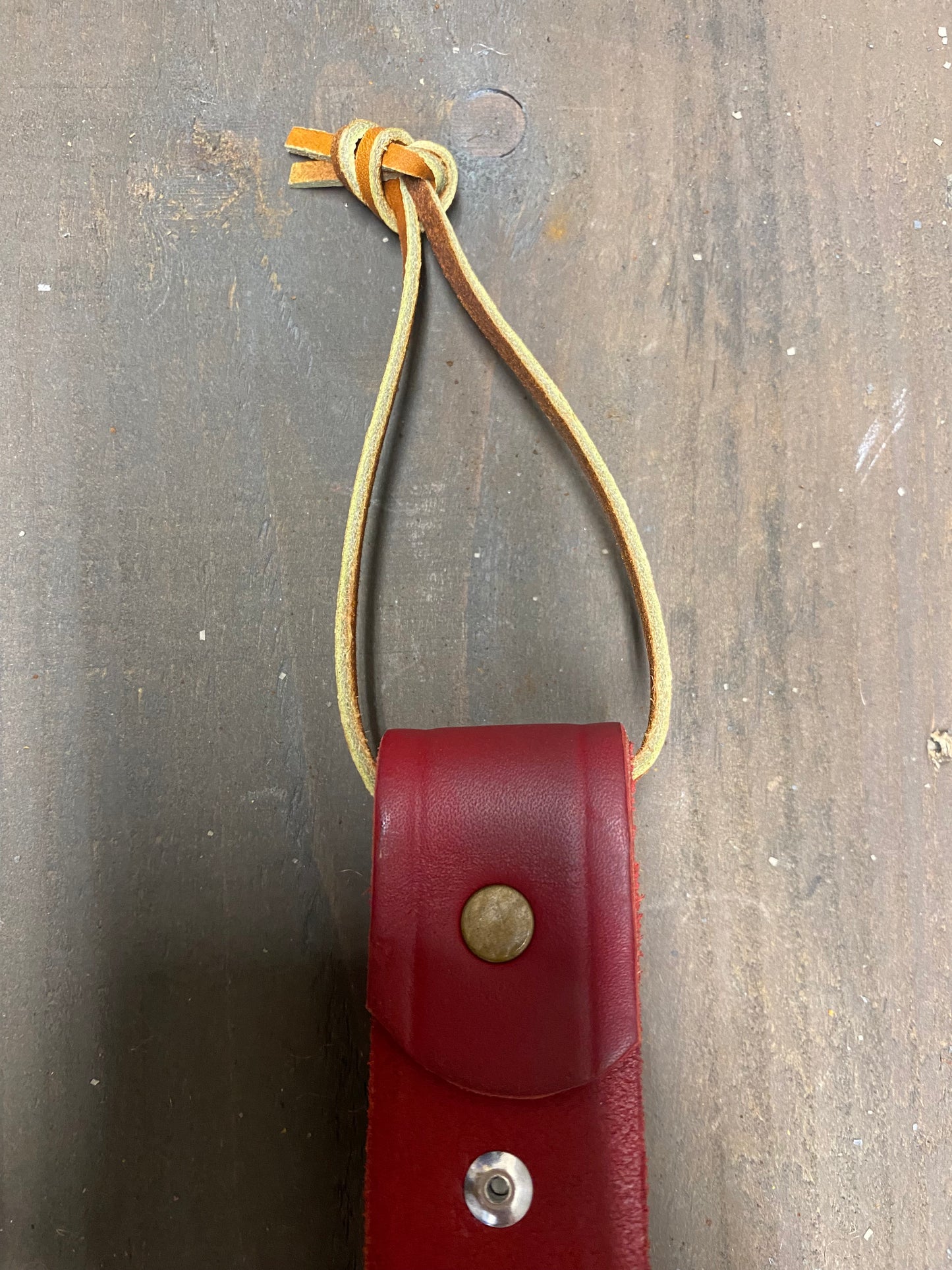 3 Bell Strap, BARN RED/ANTIQUE BRASS