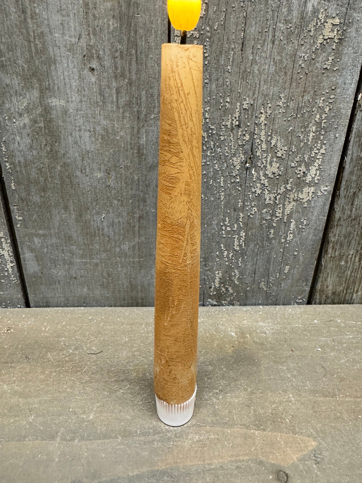 Candle, Taper, Timer, 8” BROWN