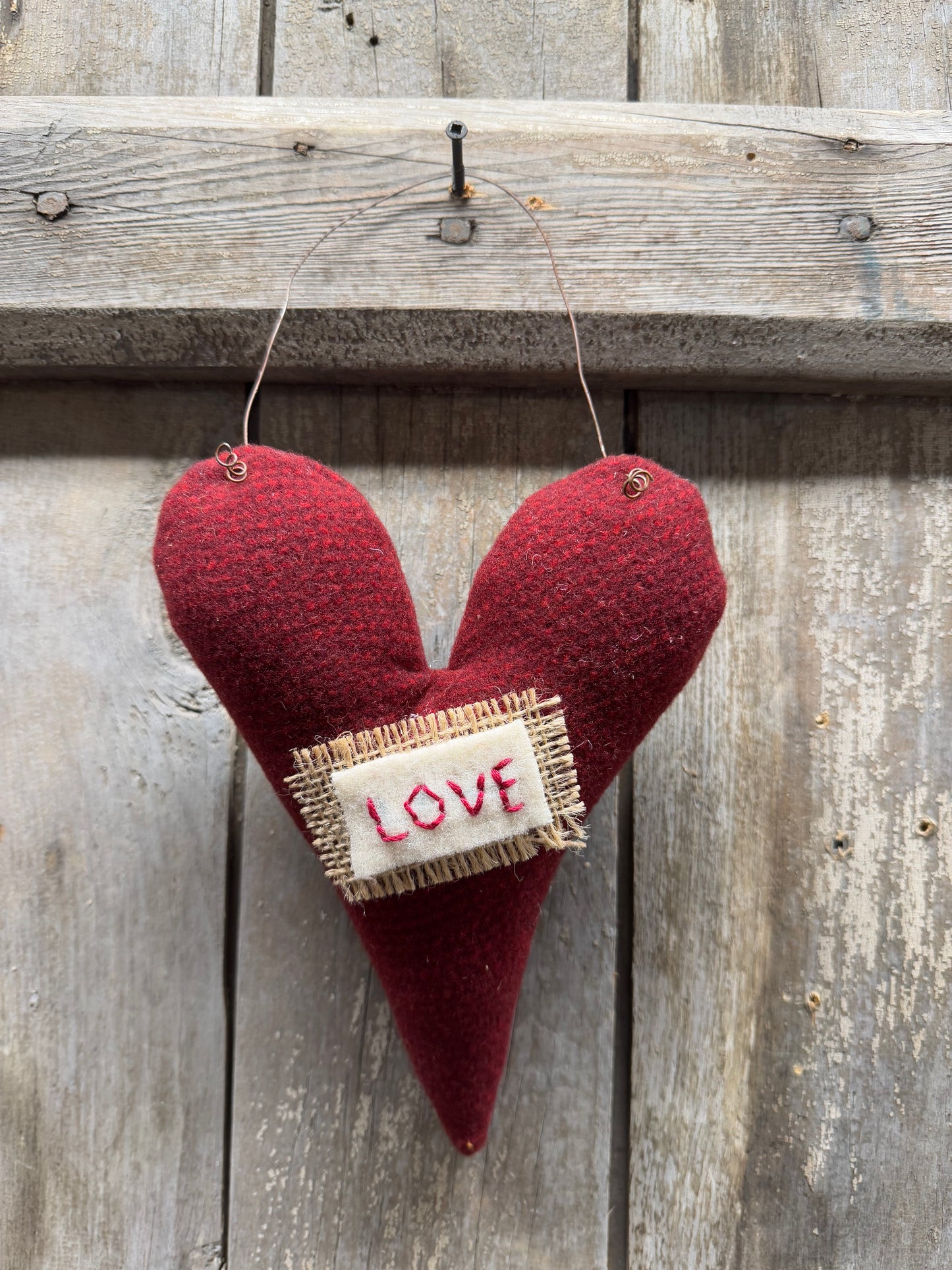 HEART HANGER, Wool, LOVE