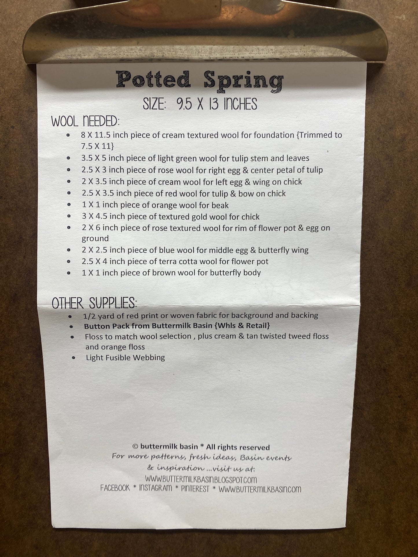 Pattern, POTTED SPRING