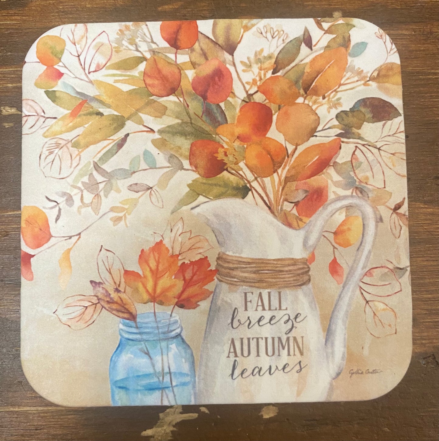 Coaster, LEAVES & PUMPKINS