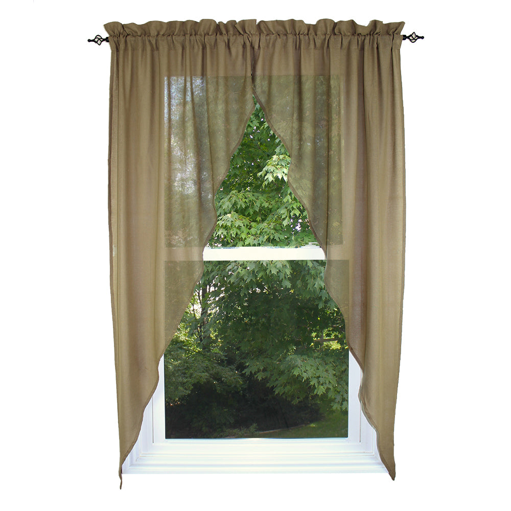 tobacco cloth swag curtains Curtain Panel | Country | Nana's Farmhouse Features frayed edging and a rod pocket for easy hanging Heirloom Cloth, Romantic Swag, OAT