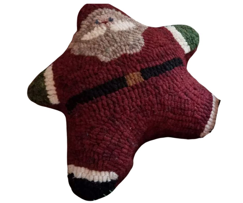 Class, SATURDAY 7/18, 10am start, Rug Hooking, STAR SANTA PILLOW