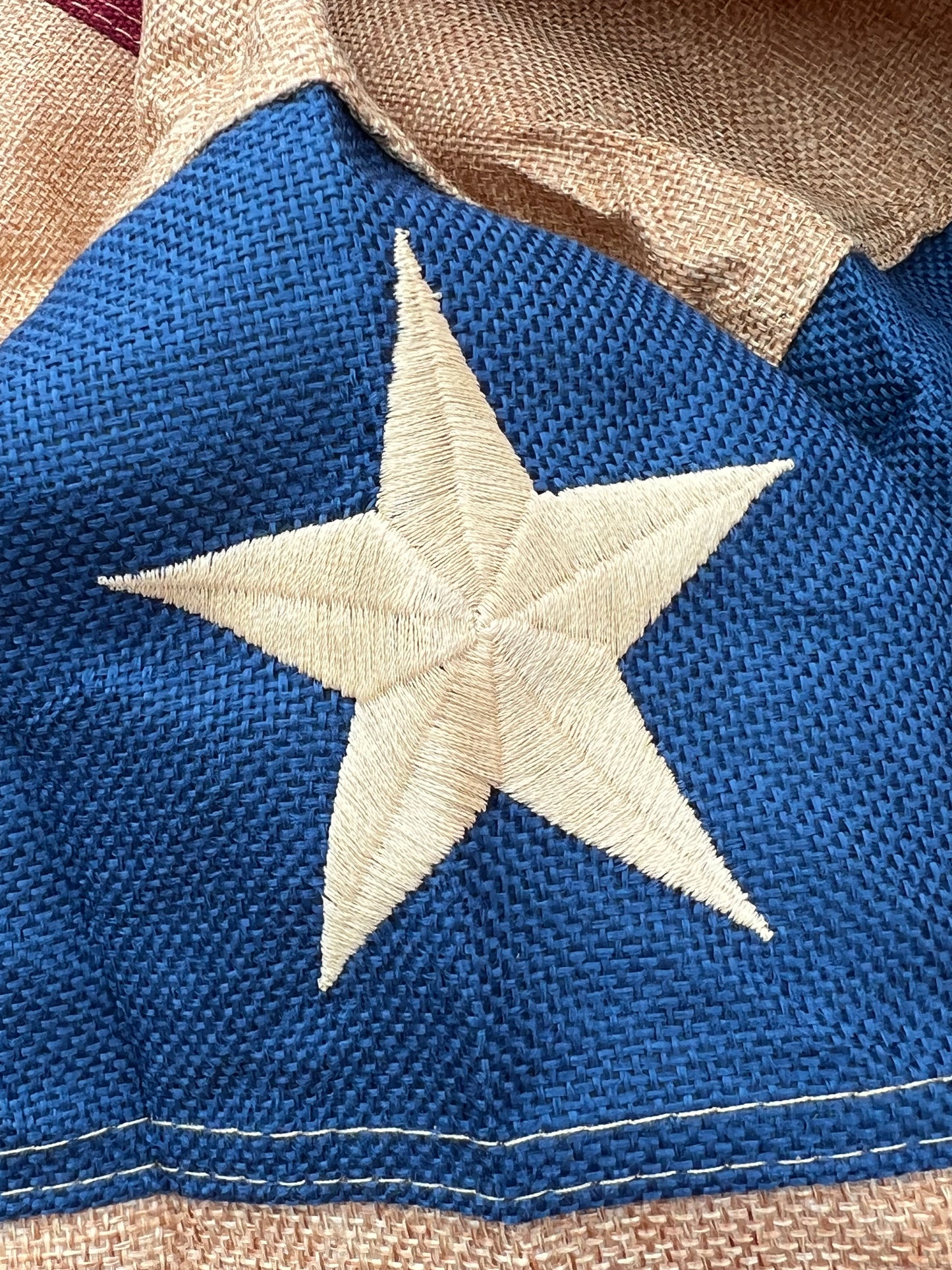 Bunting, Weatherproof, 48”x24”, BURLAP