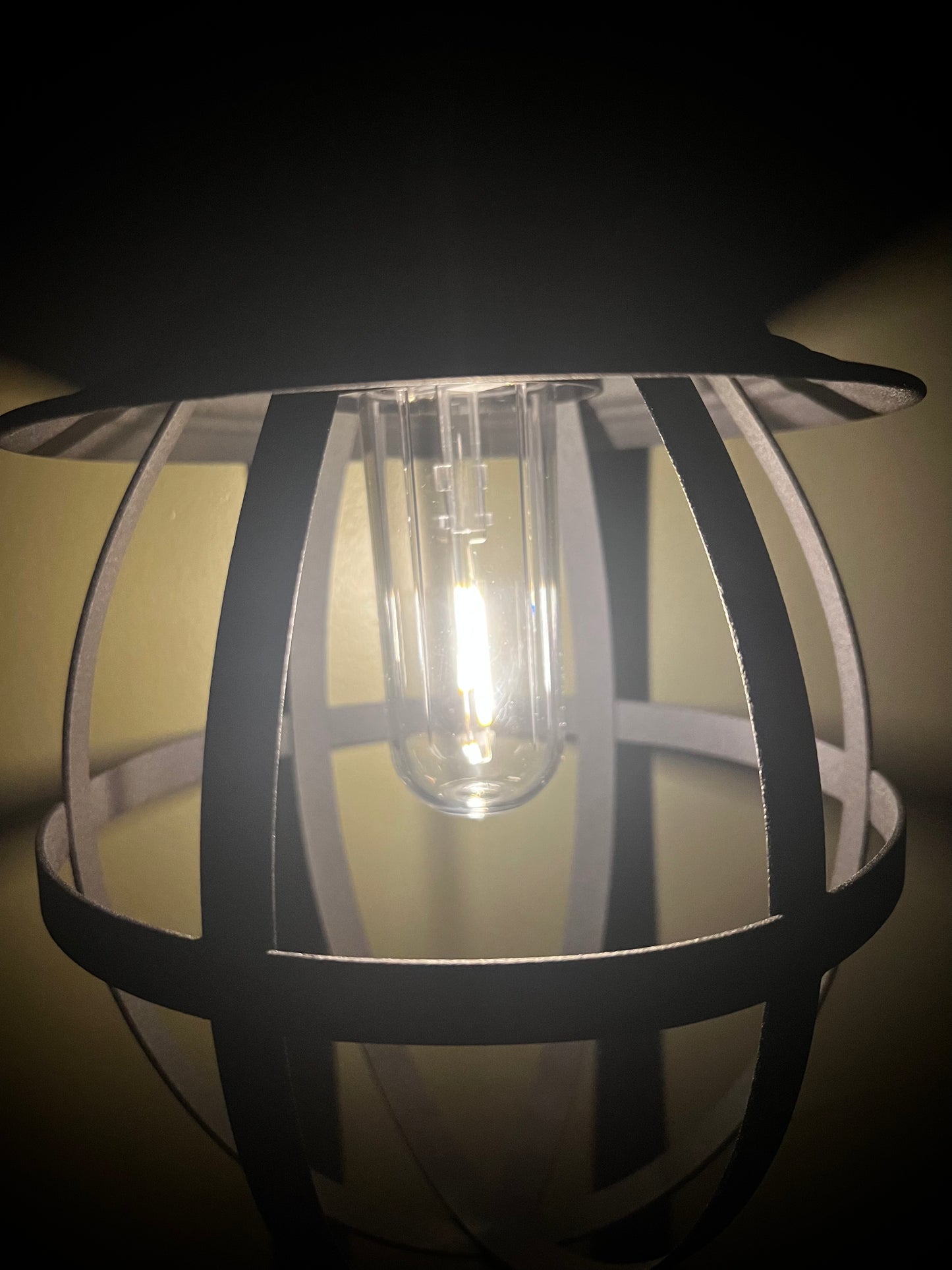 Hanging Lantern, Battery Operated, Weatherproof, BLACK or RUSTY BRONZE