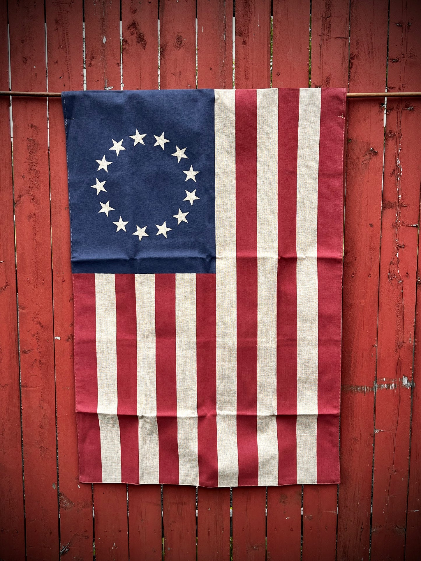 House Flag, 28"x 40", "Burlap", BETSY ROSS