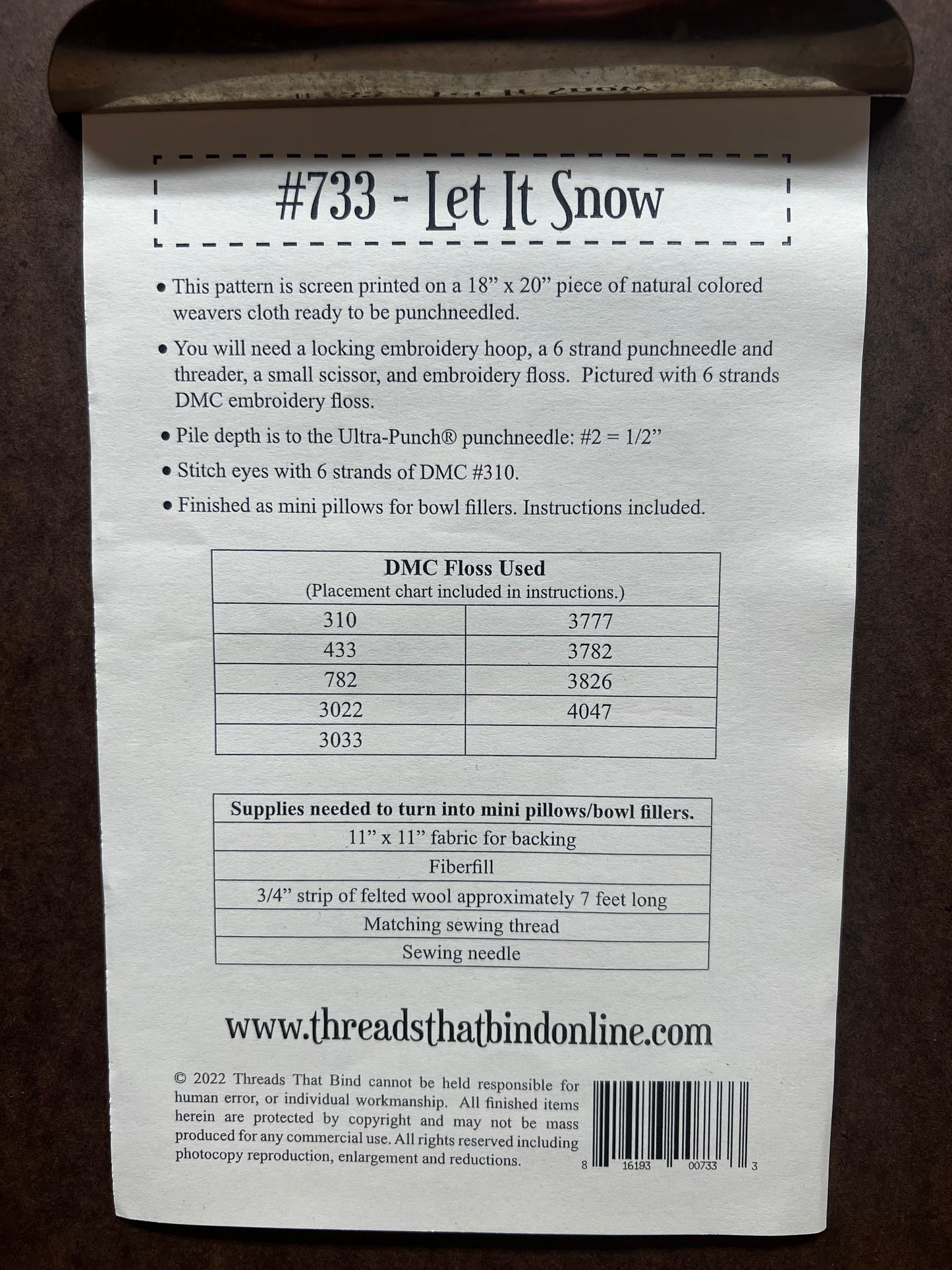 Pattern, LET IT SNOW (5 Bowl Fillers)