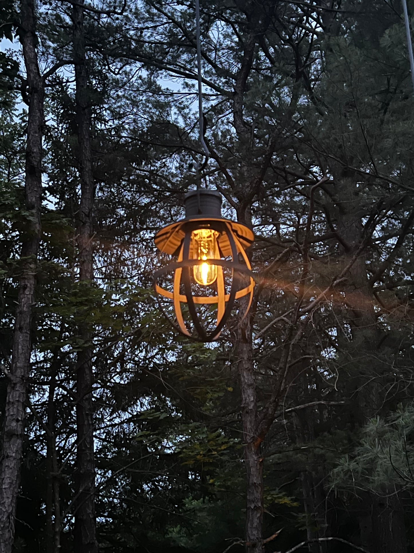 Hanging Lantern, Battery Operated, Weatherproof, BLACK or RUSTY BRONZE
