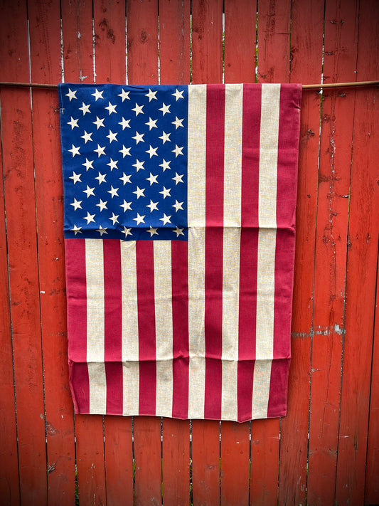 House Flag, 28"x 40", "Burlap", AMERICAN