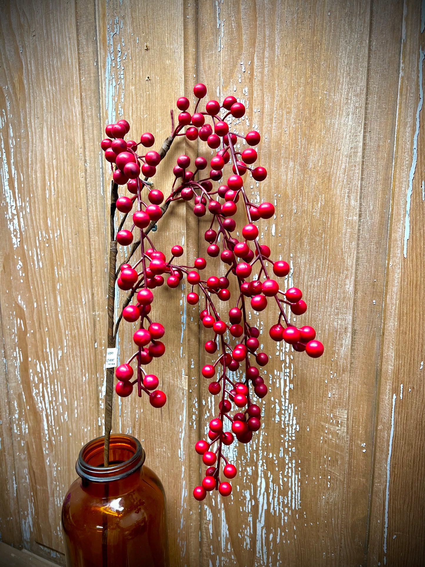 Weatherproof Berries, Matte Finish, 36" HANGING STEM