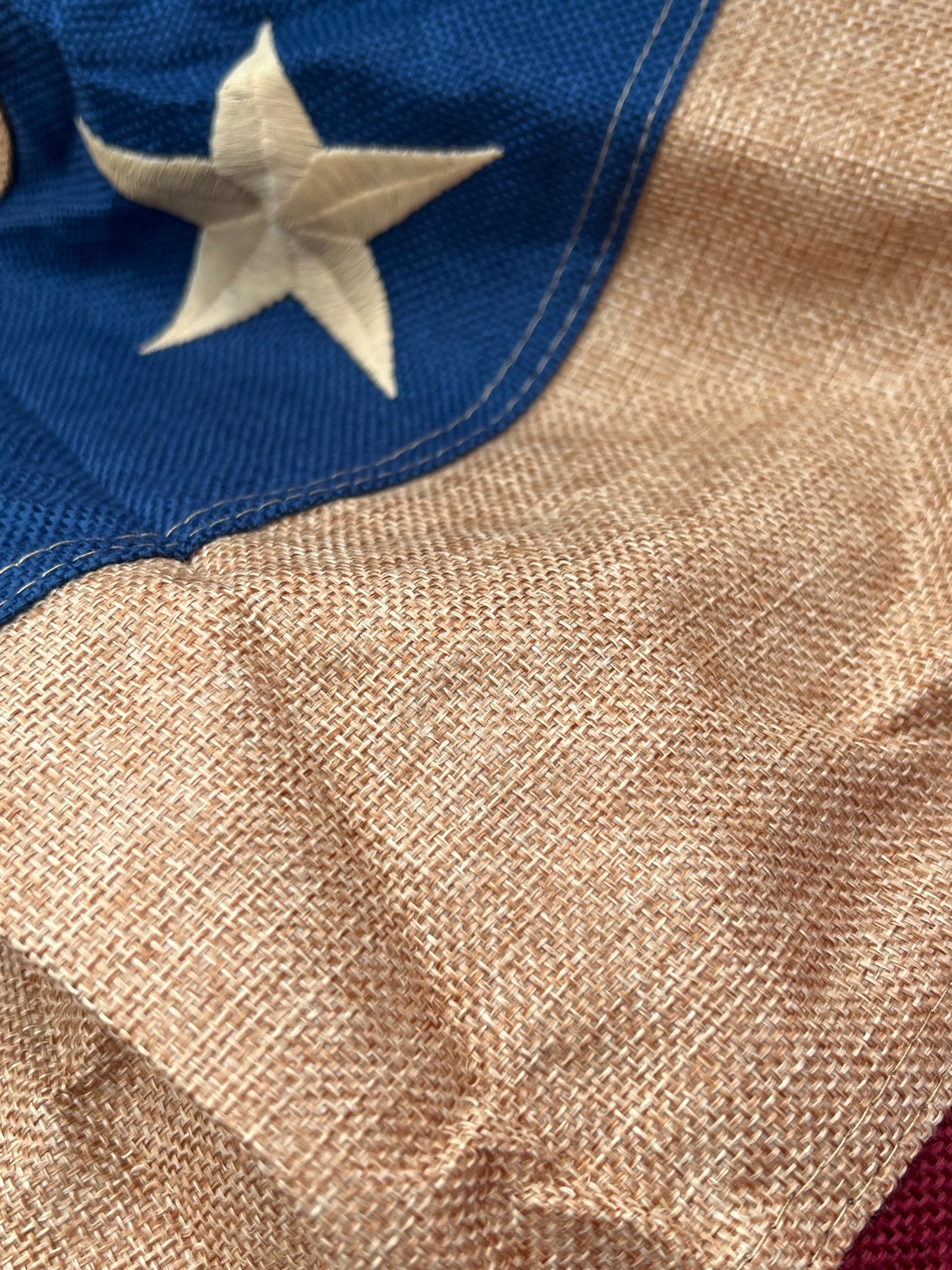 Bunting, Weatherproof, 48”x24”, BURLAP