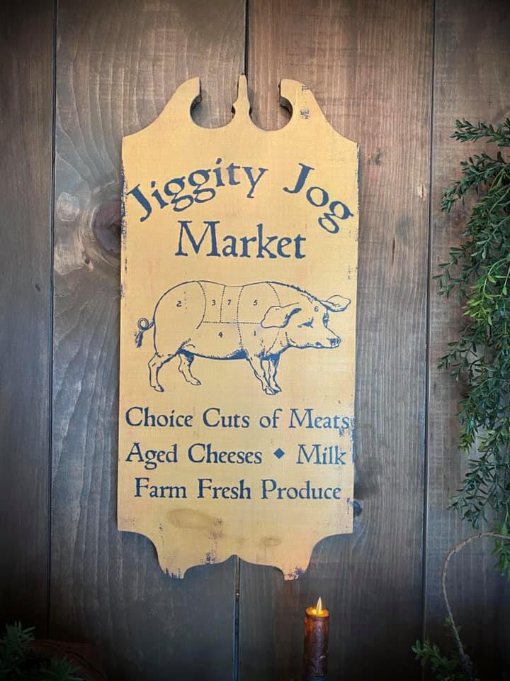 Tavern Sign, 24" x 11", JIGGITY JOG MARKET