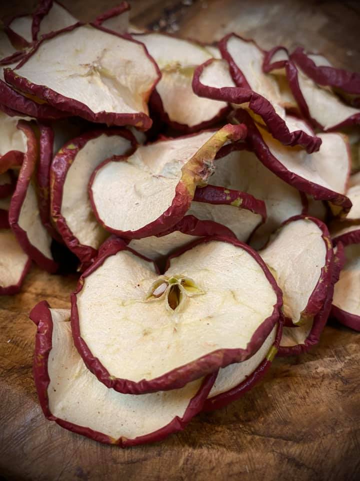 Apple Slices, Dried, BULK 8 ounce, RED, GREEN OR MIXED
