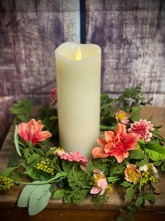 Candle Ring, 7”, WILD PETALS
