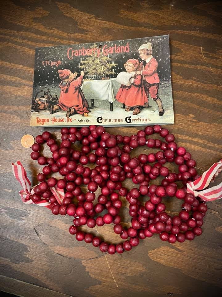 Garland, 9', CRANBERRY
