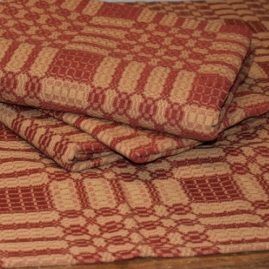 WESTBURY WEAVE, Red/Tan