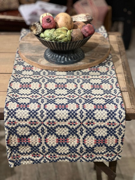 PATRIOT'S KNOT, Brick/Navy/Linen
