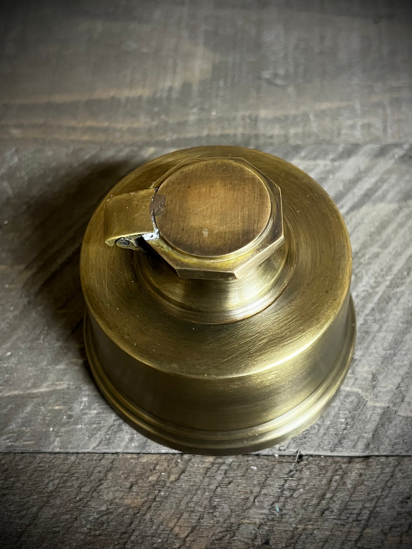 Inkwell, 3.25", ANTIQUE BRASS