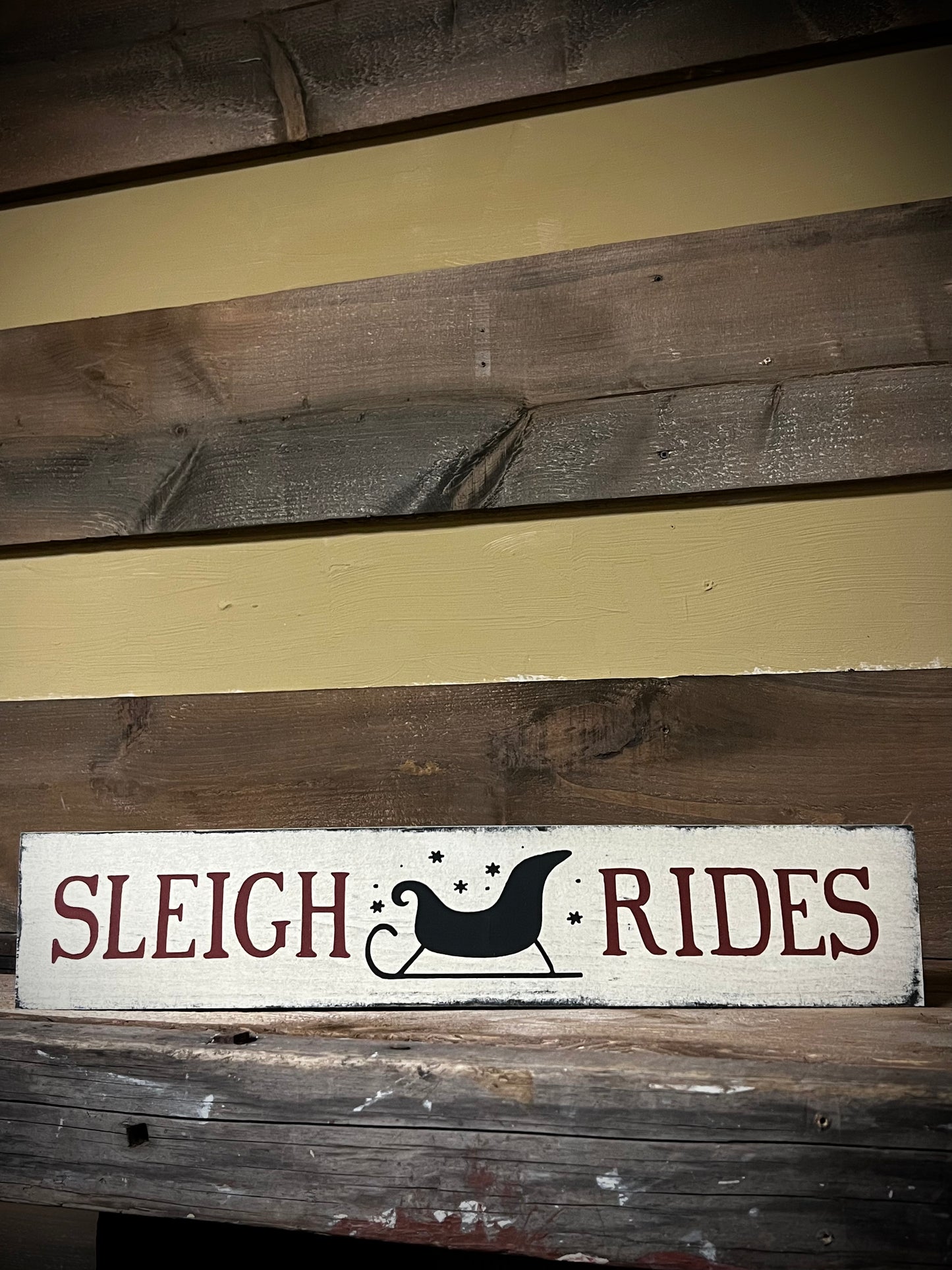 Shelf Sitter, 4"x 18", SLEIGH RIDES