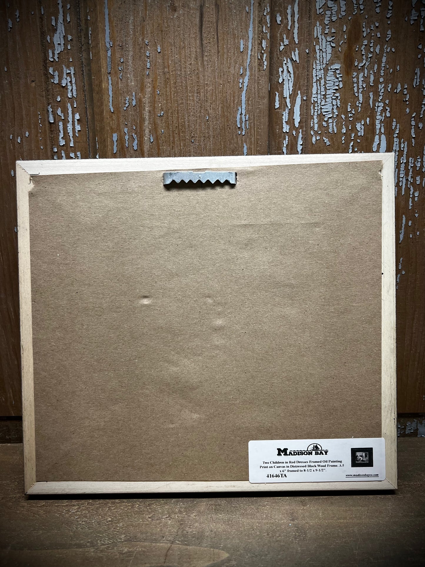 Print on Canvas, Framed, TWO CHILDREN IN RED DRESSES