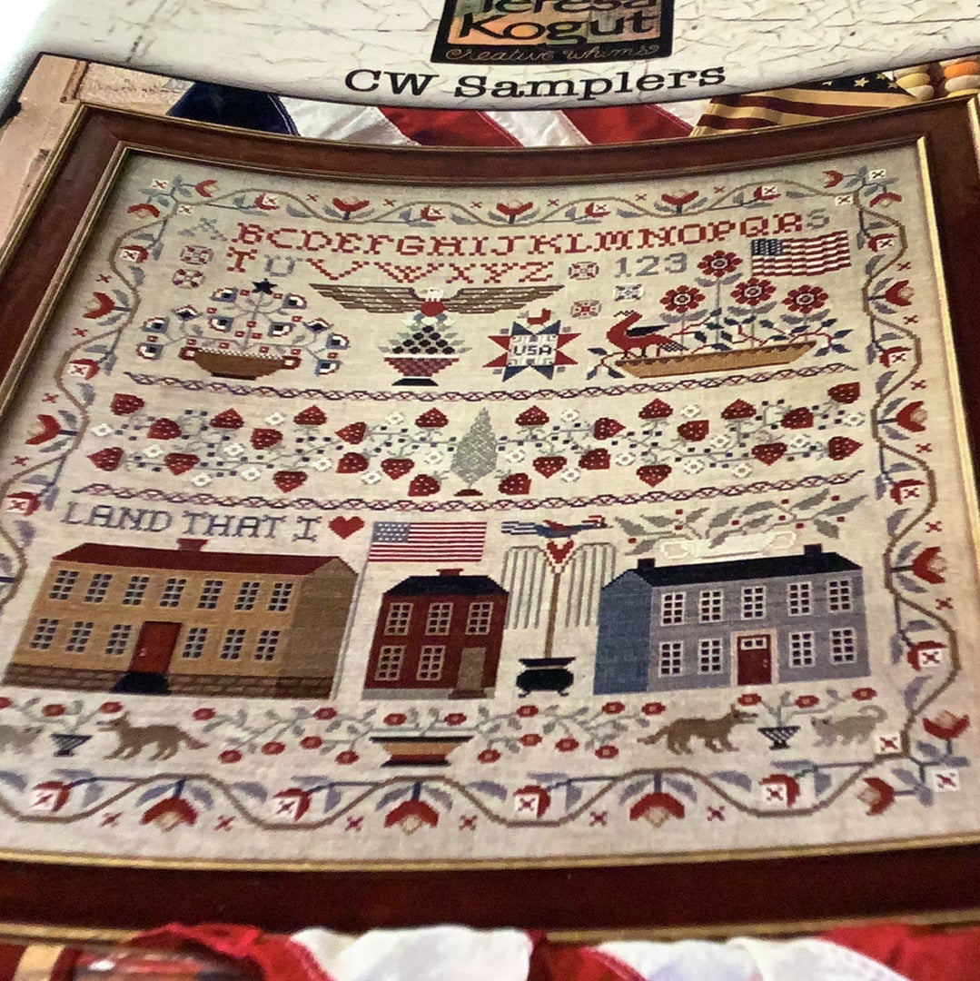 Land that I Love, CW Samplers, Cross Stitch Chart