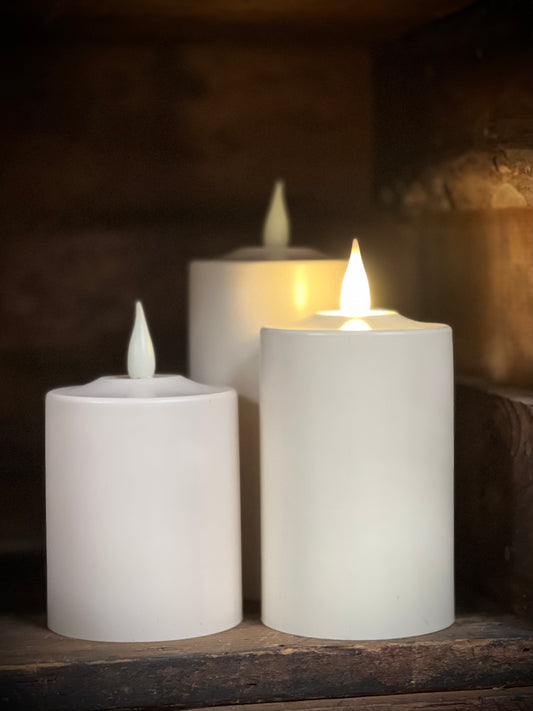 Weatherproof Outdoor Candle, Timer, 5”