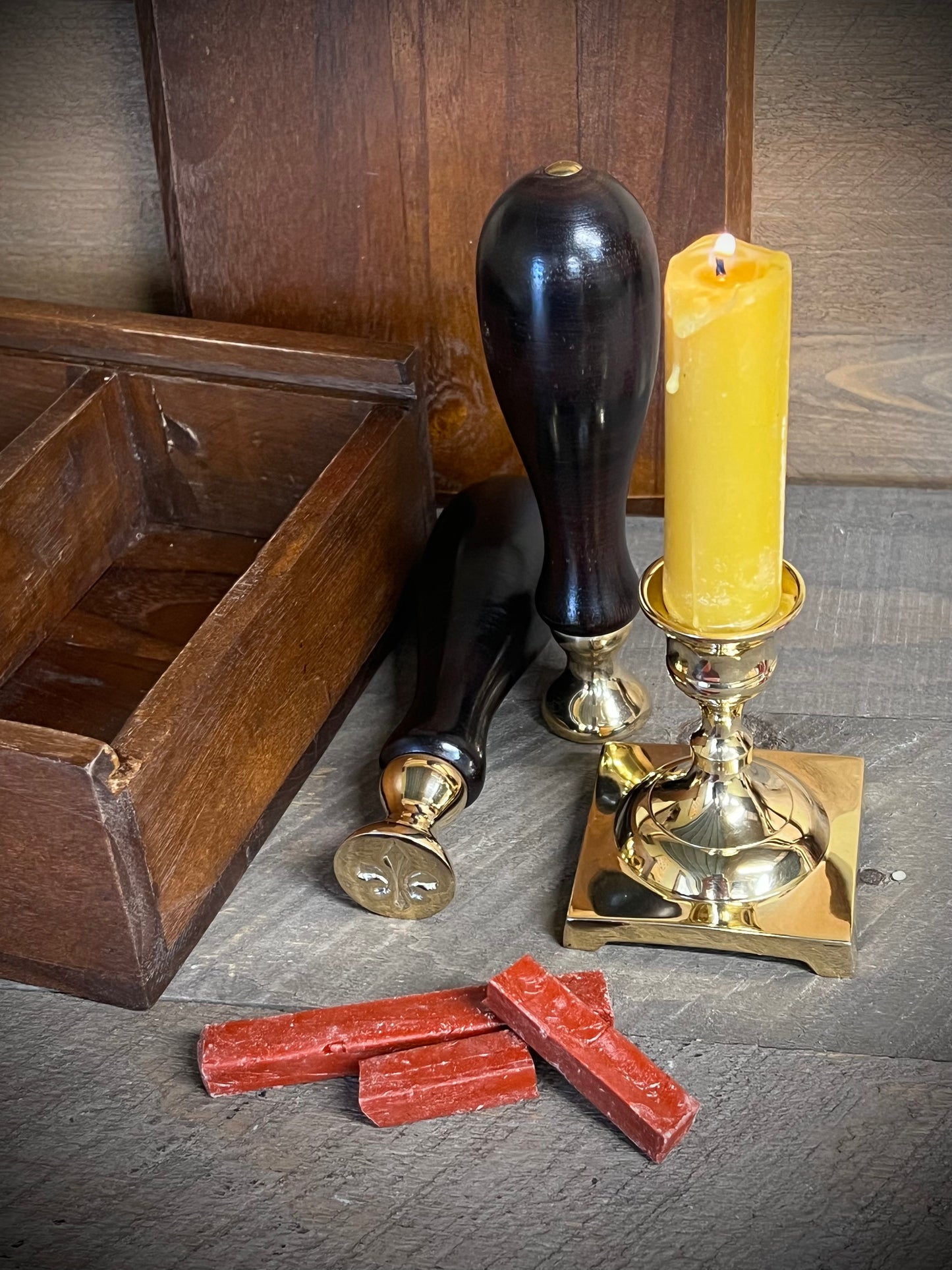 Stamp & Writing Box, 11" WAX STAMP & SEAL