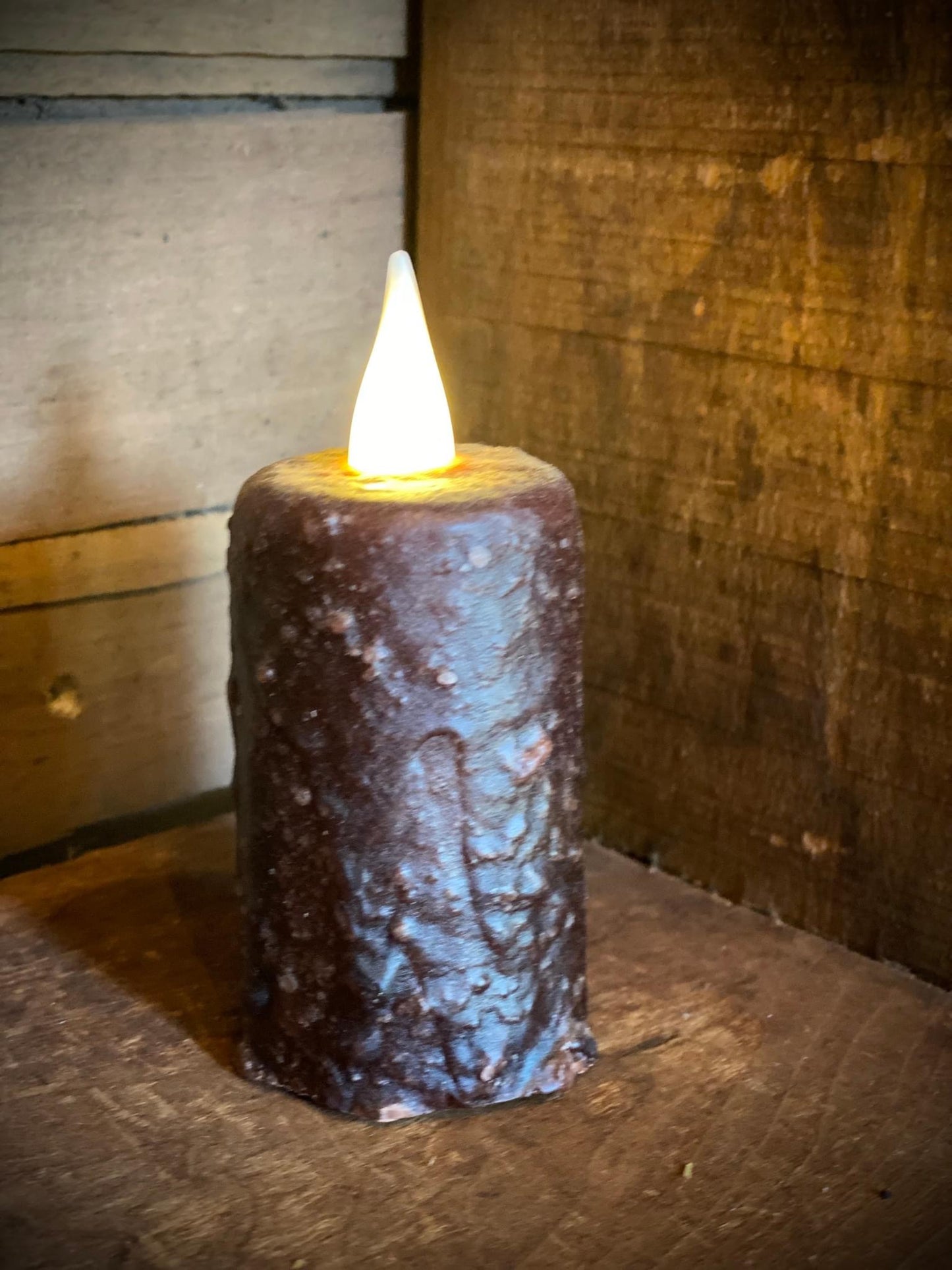 Hand-waxed Votive, TIMER, CHOCOLATE , Flip On/Off