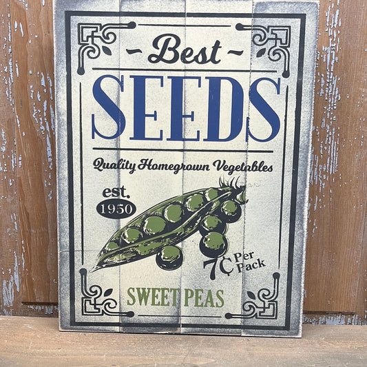 Pallet Sign, 12" x 16", SWEET PEAS