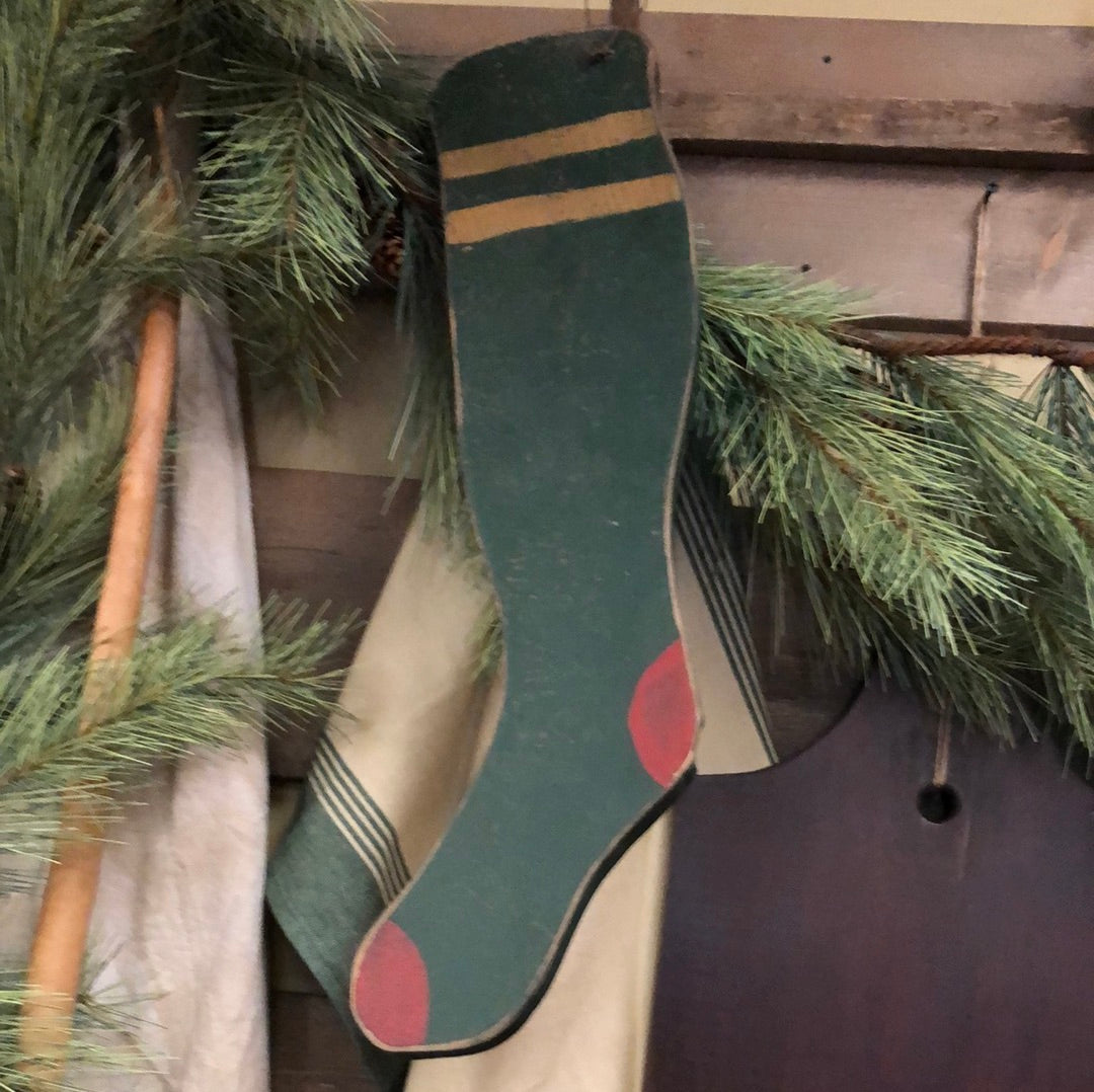 Wood Stocking , GREEN