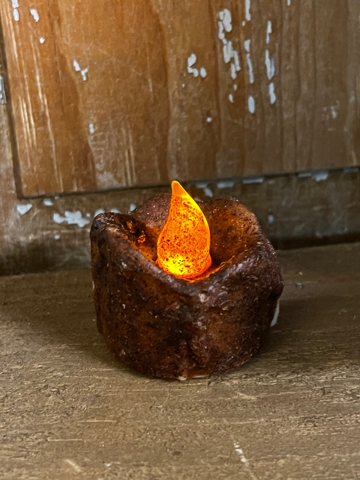 Tea Light, TIMER, BURNT MUSTARD