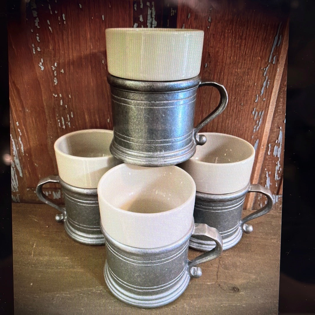 Mugs w/ Inserts, Set/4 Wilton Armetale