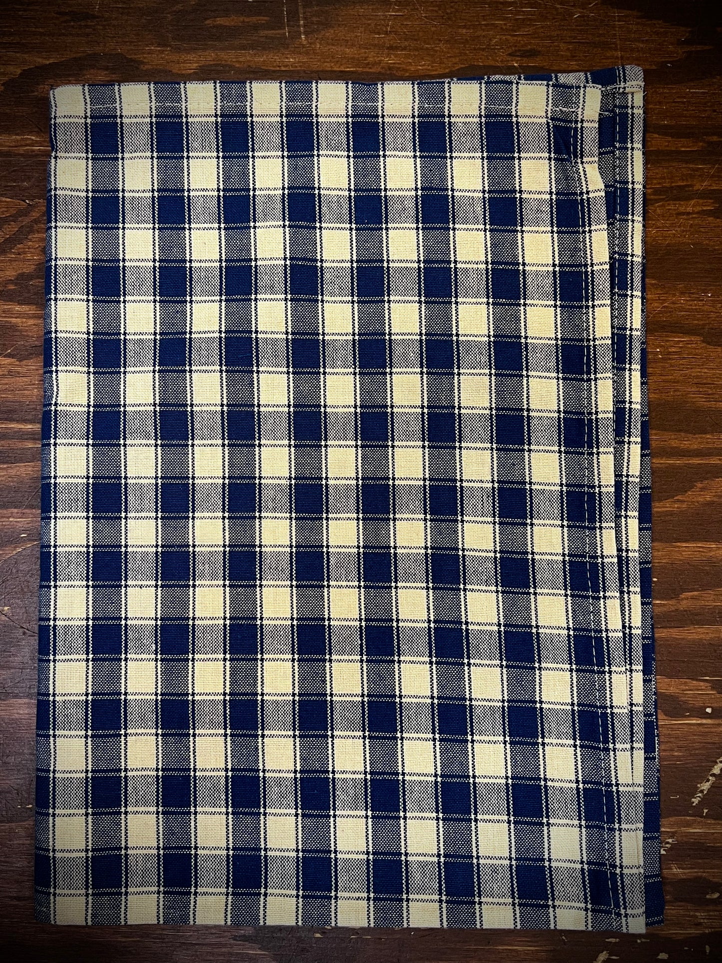 Tea Towel, House Check, NAVY/TEA DYE