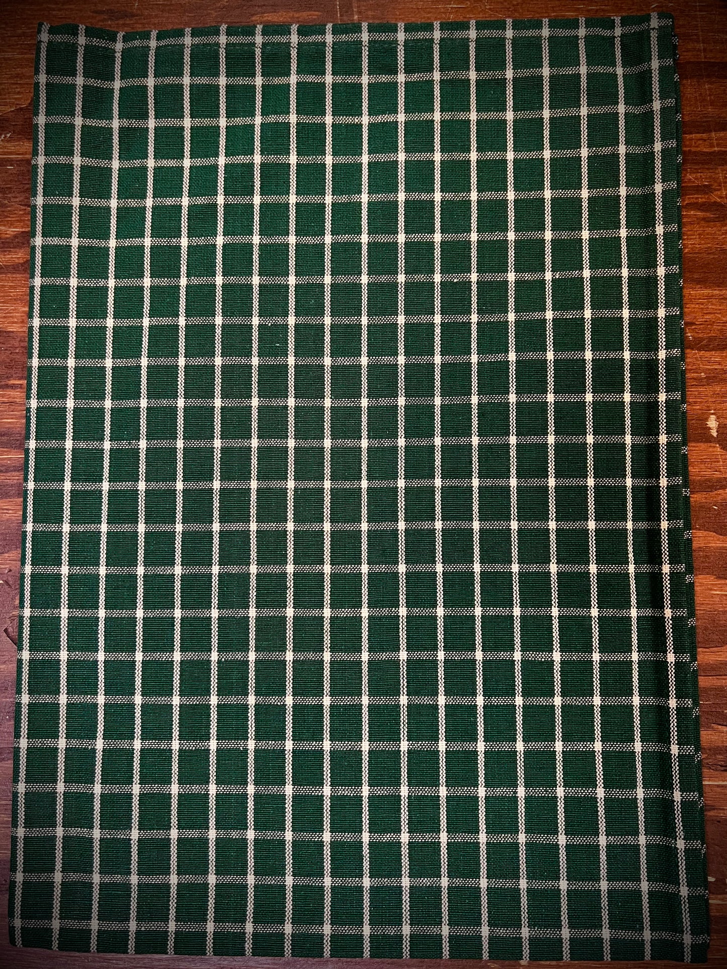 Tea Towel, Reverse Window Pane, GREEN/TEA DYE