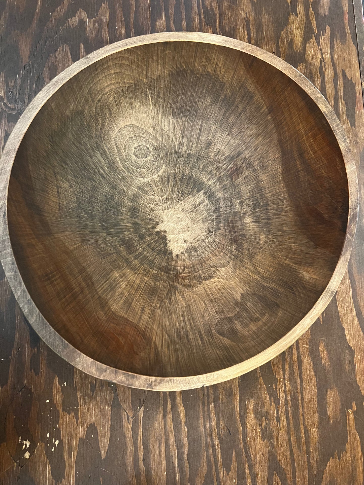 Wooden Bowl, 17” MUSTARD