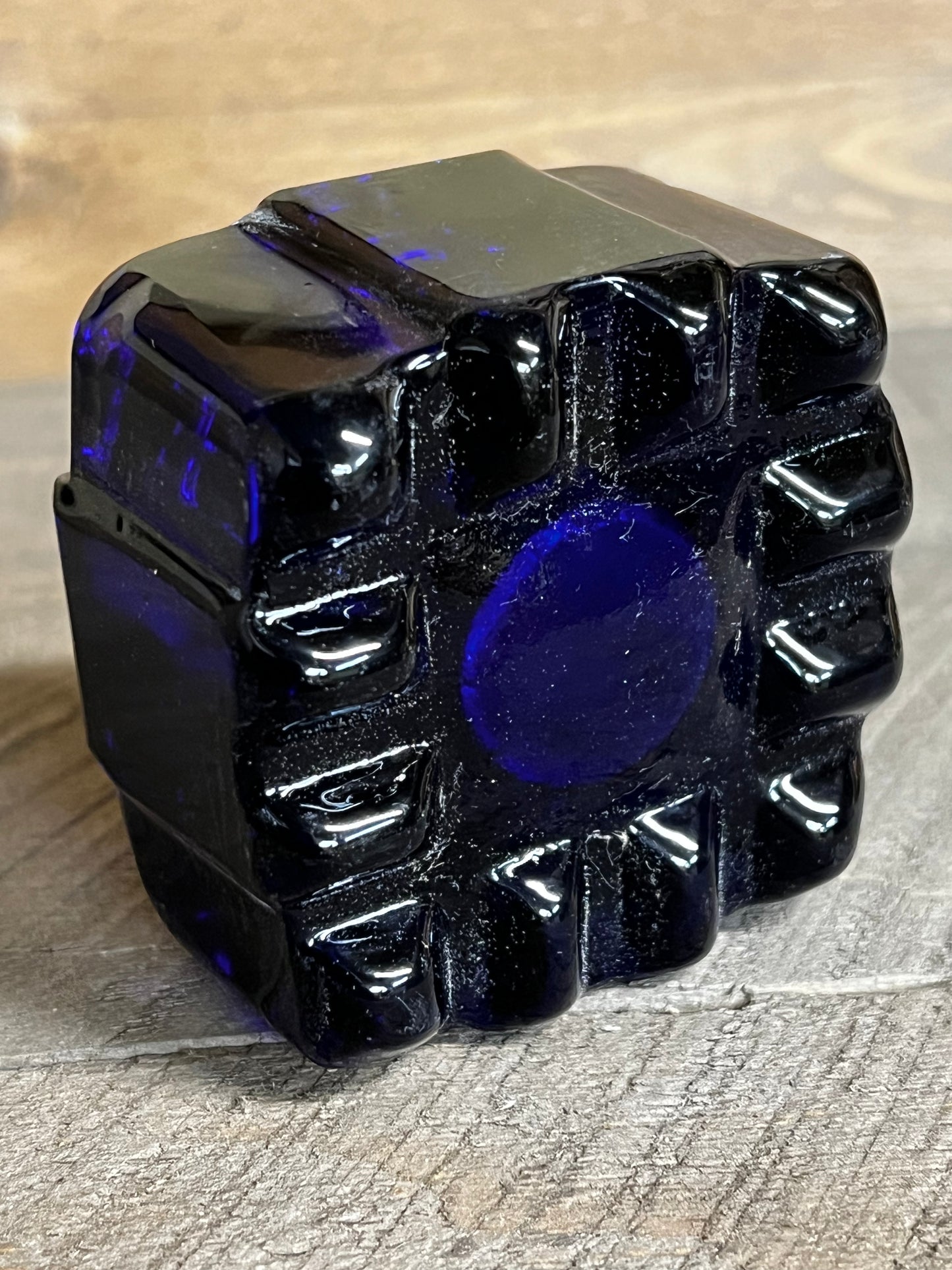 Glass Inkwell, 2.75", COBALT BLUE