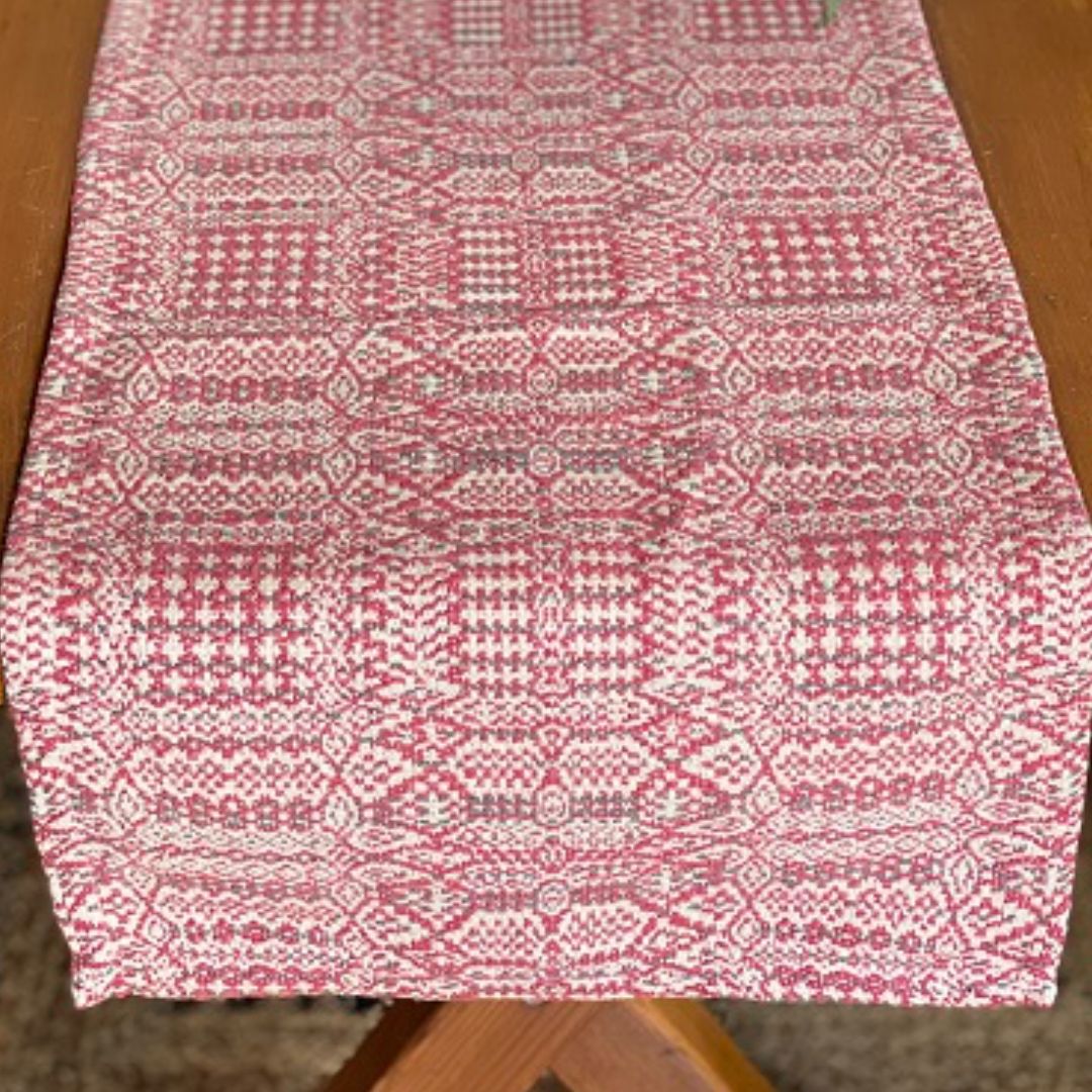 ABIGAIL'S WEAVE, Red/Green/Linen