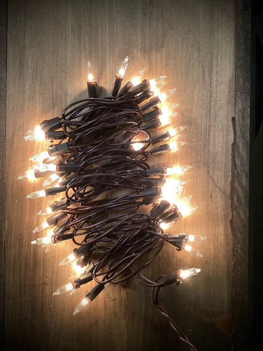 Country Lights, Brown Cord, 50 Count, WARM WHITE