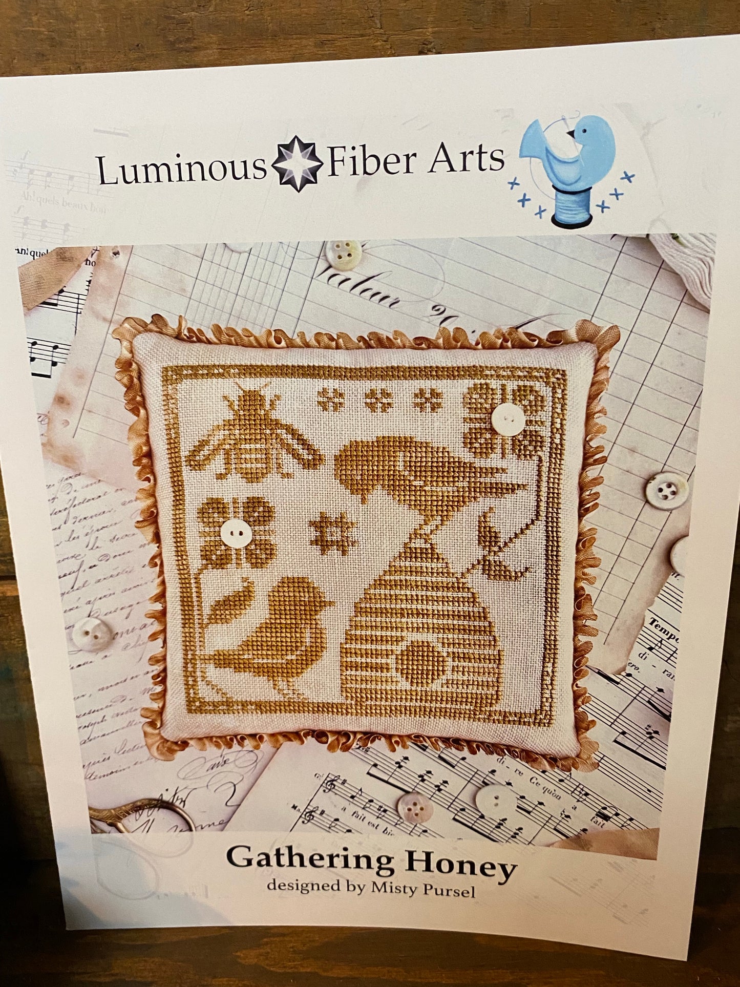 Gathering Honey, Cross Stitch Chart, Luminous Fiber Arts
