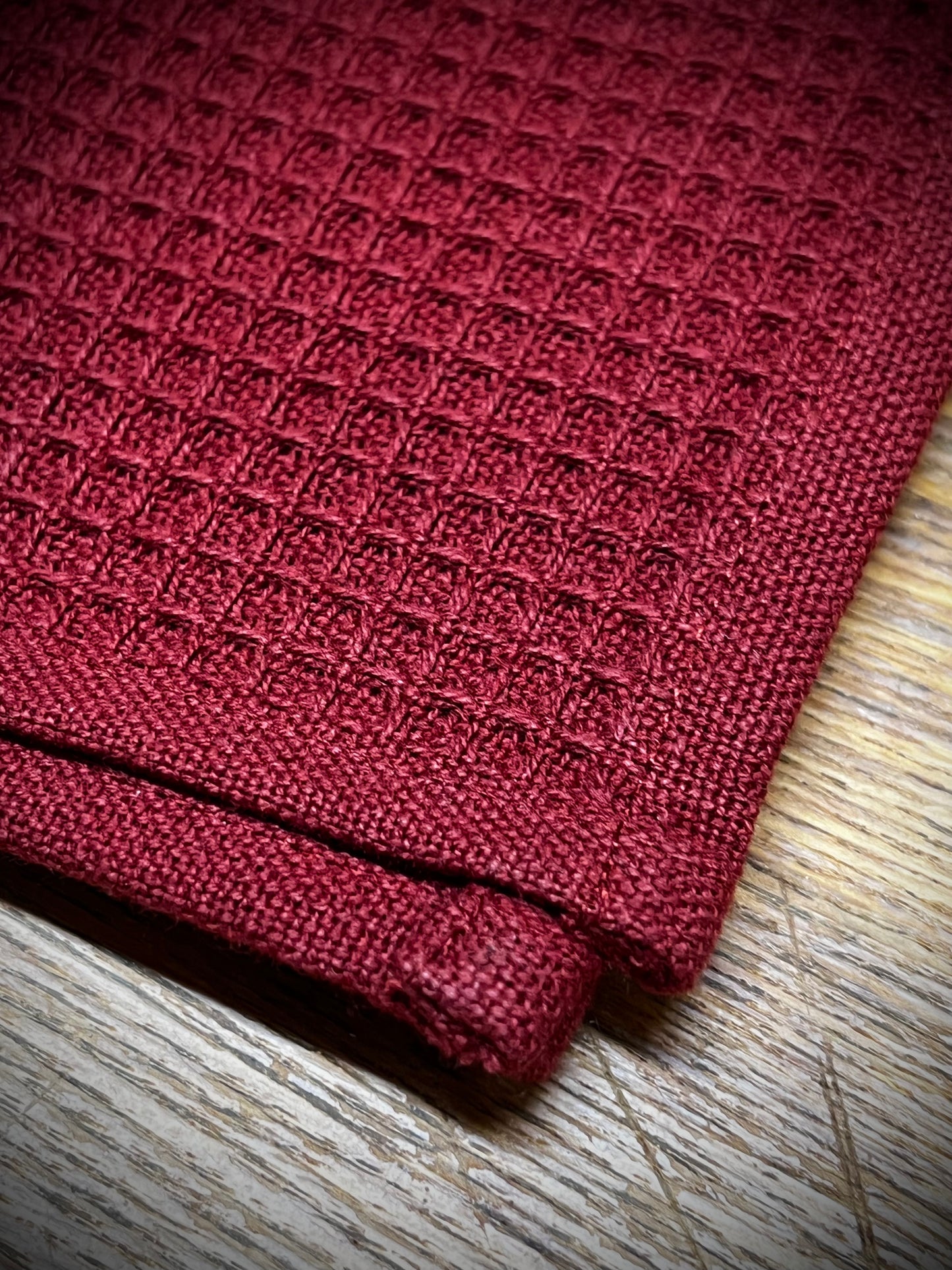 Waffle Weave Dishcloth, RED