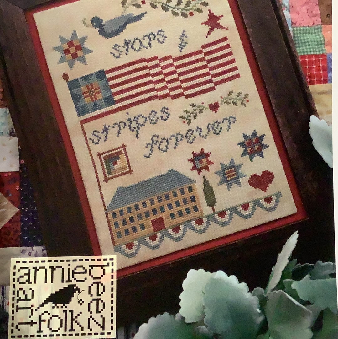 XS Stars And Stripes Forever, Cross Stitch Chart, Annie Beez