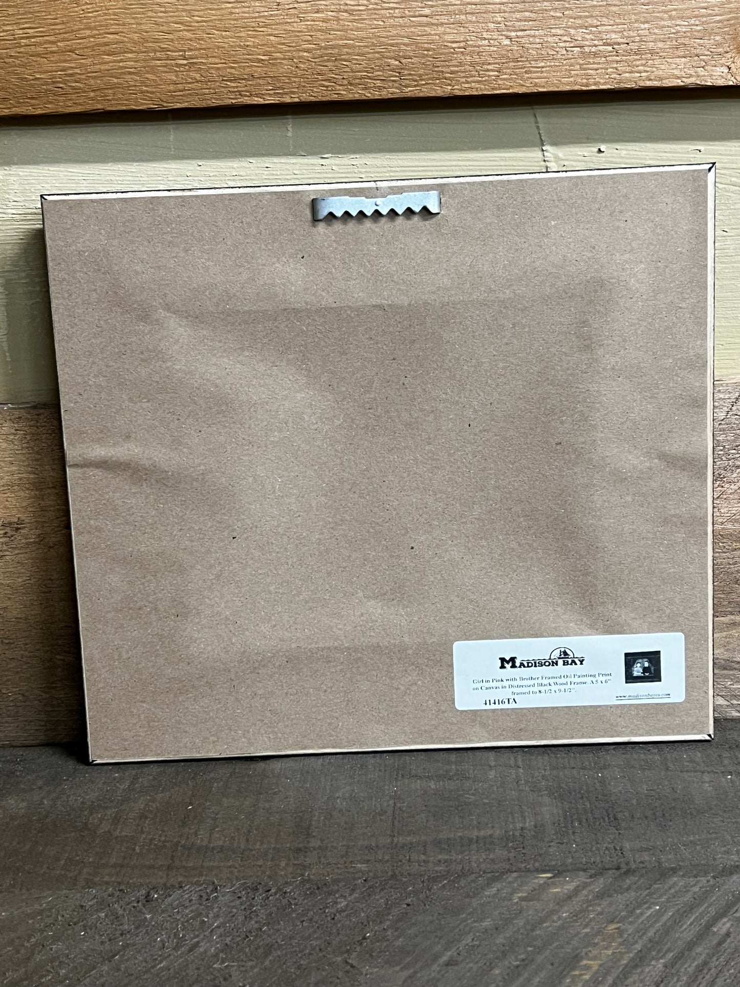 Print on Canvas, Framed, GIRL IN PINK WITH HER BROTHER