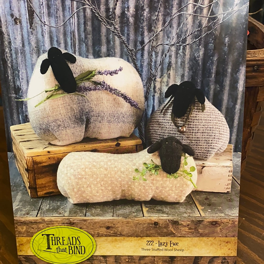 Lazy Ewe, Stuffed Wool Sheep Pattern