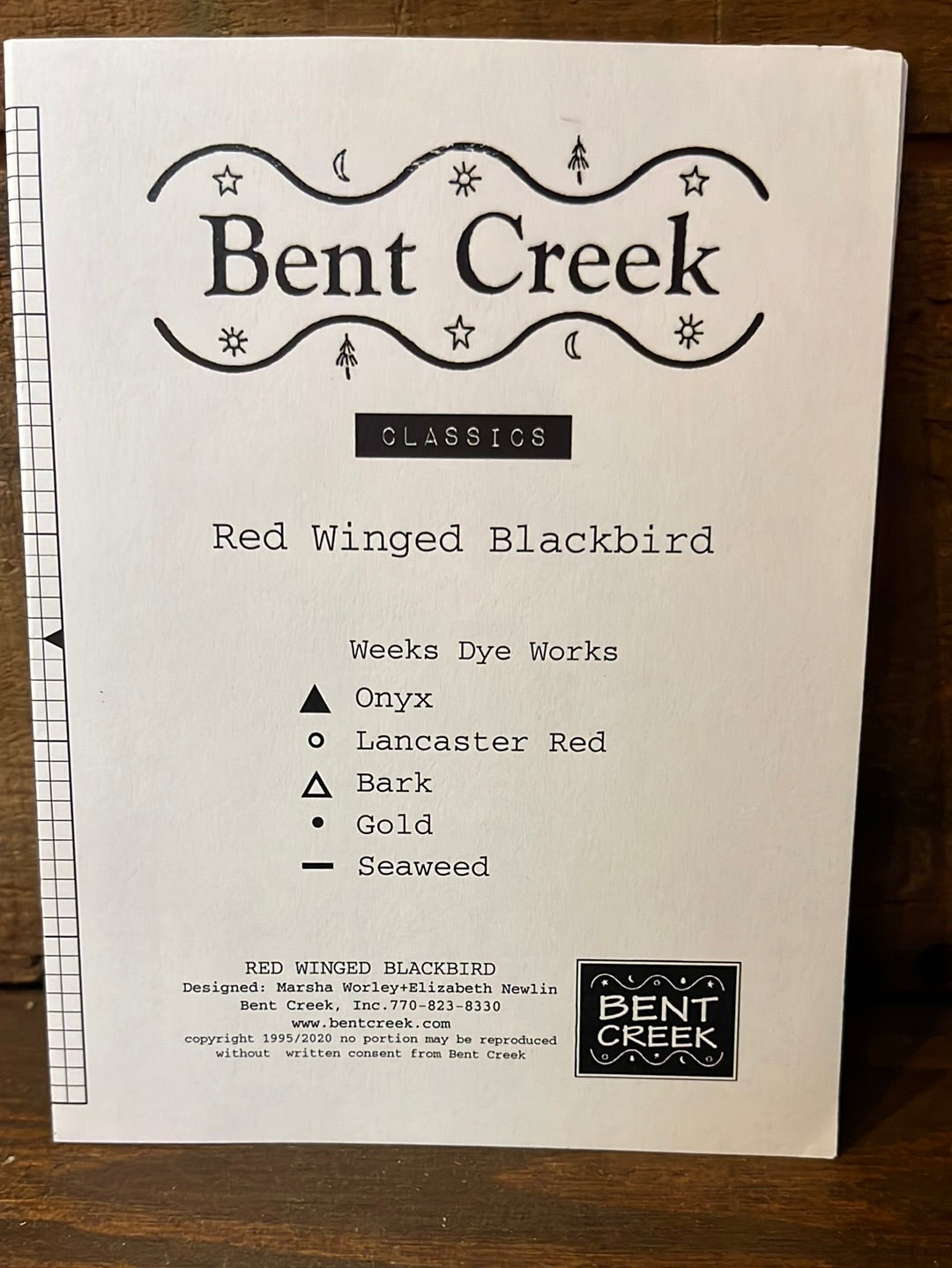 Red Winged Blackbird, Cross Stitch Chart